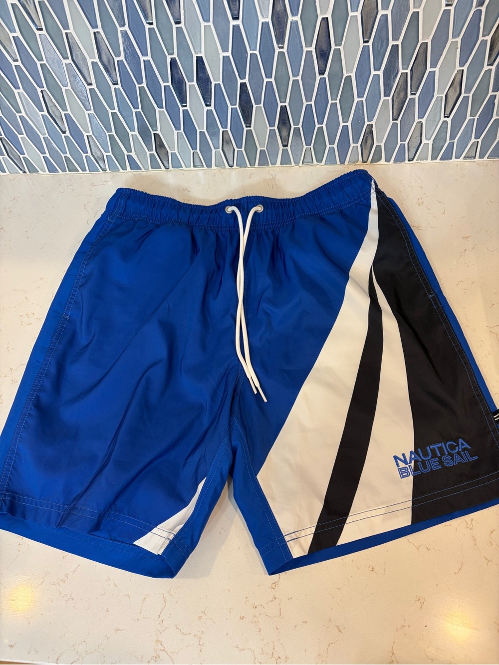 Men's Nautica Blue Sail Swim Trunks